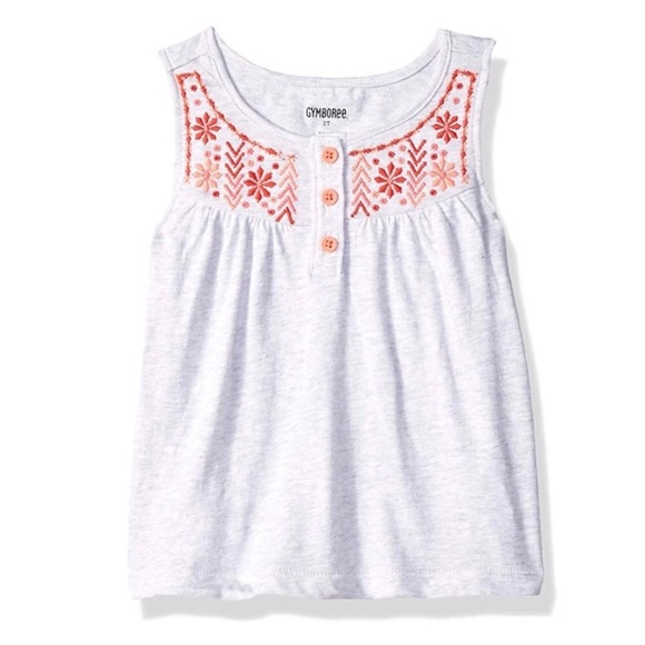 Gymboree Other - GYMBOREE 🌸 Embroidered Tank Top